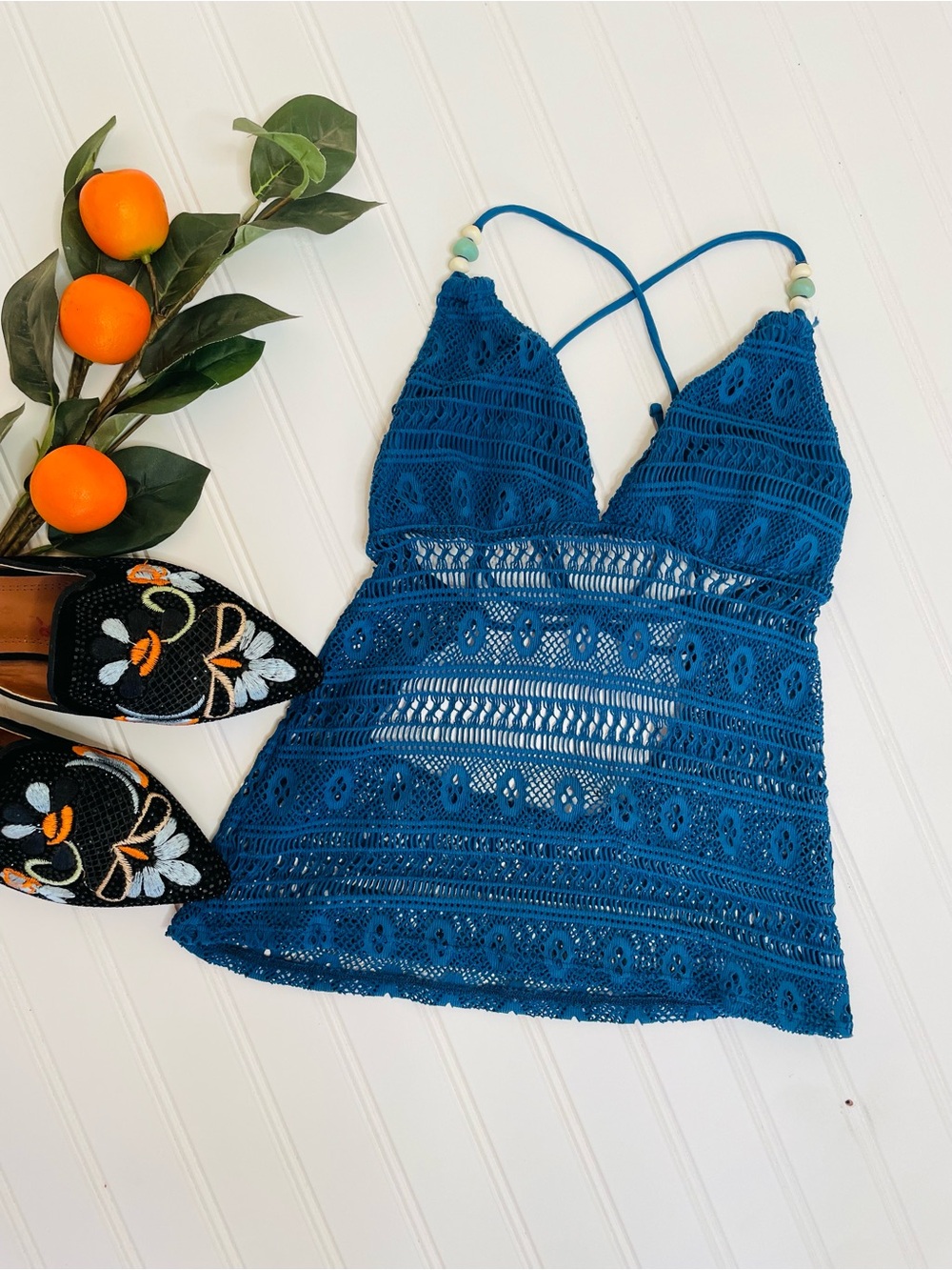 Ralph Lauren Crochet Halter Swim Top